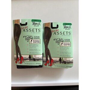 Set Of 2 Love Your‎ Assets Spanx Tights Size 3 Reversible Shaping Black Diamond